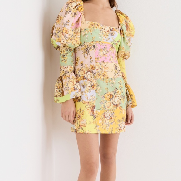 Alemais Dresses & Skirts - Floral Mini- Matilde Puff Mini Dress